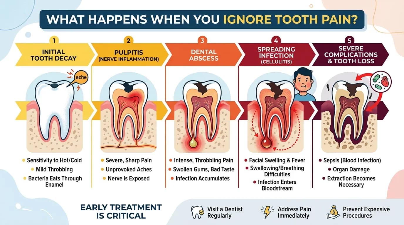 What Happens When You Ignore Tooth Pain? A Timeline of What Dental Problems Look Like at Each Stage