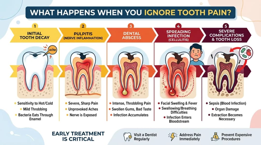 What Happens When You Ignore Tooth Pain? A Timeline of What Dental Problems Look Like at Each Stage